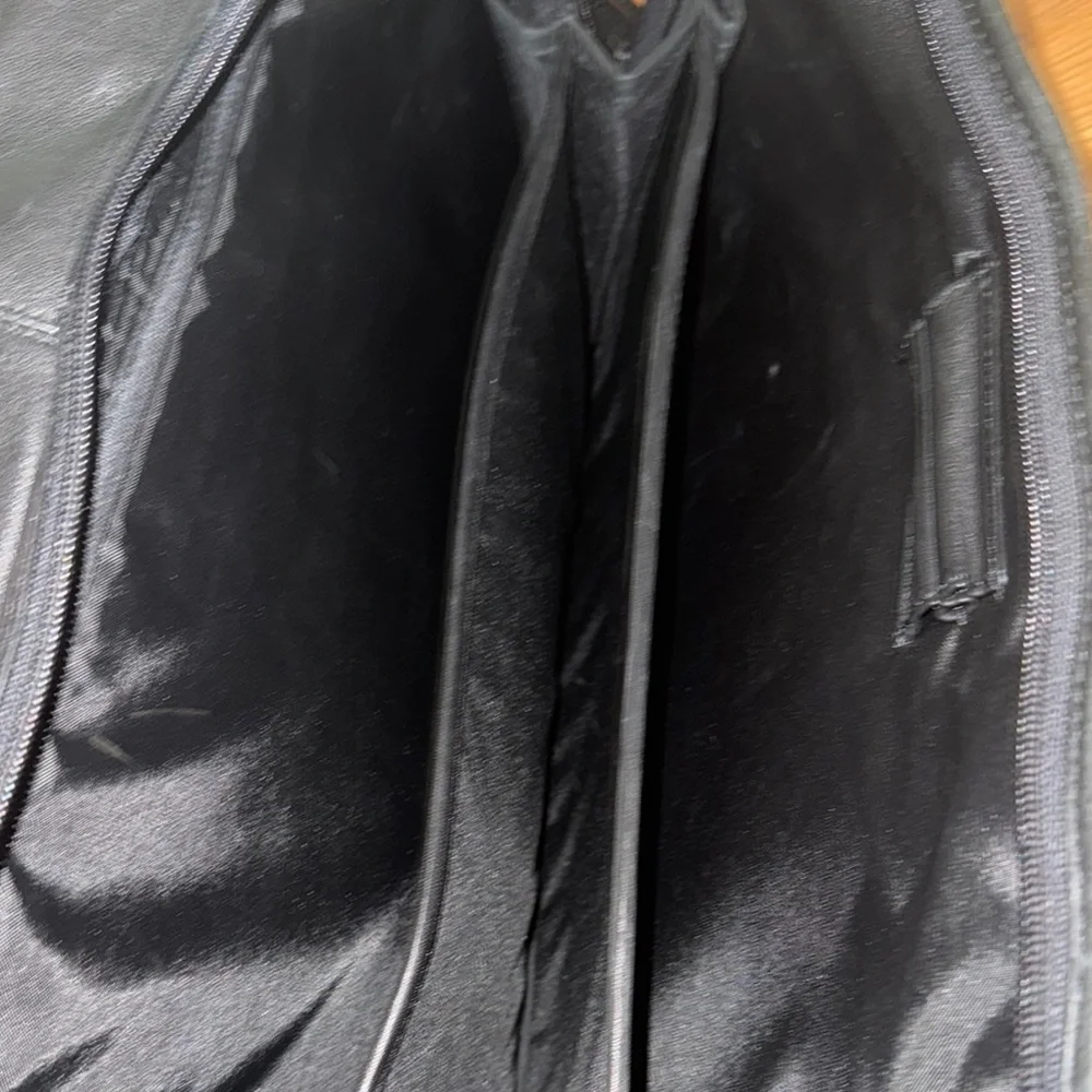 Tumi Black Leather Briefcase